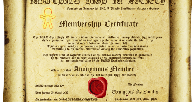New IQID Membership Certificate